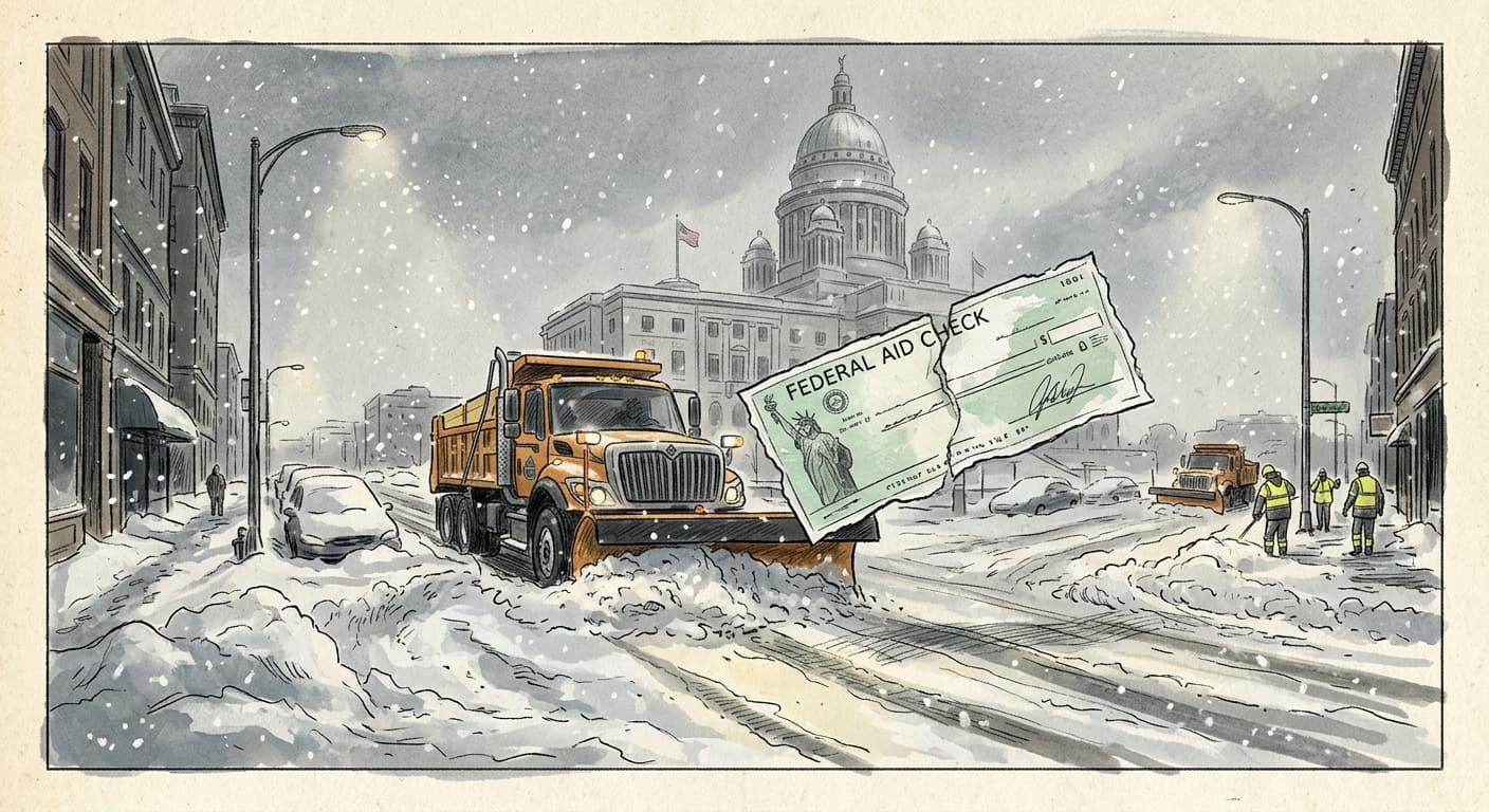 McKee to Appeal Trump's Denial of Blizzard Aid as RI Cities Foot the Bill Alone