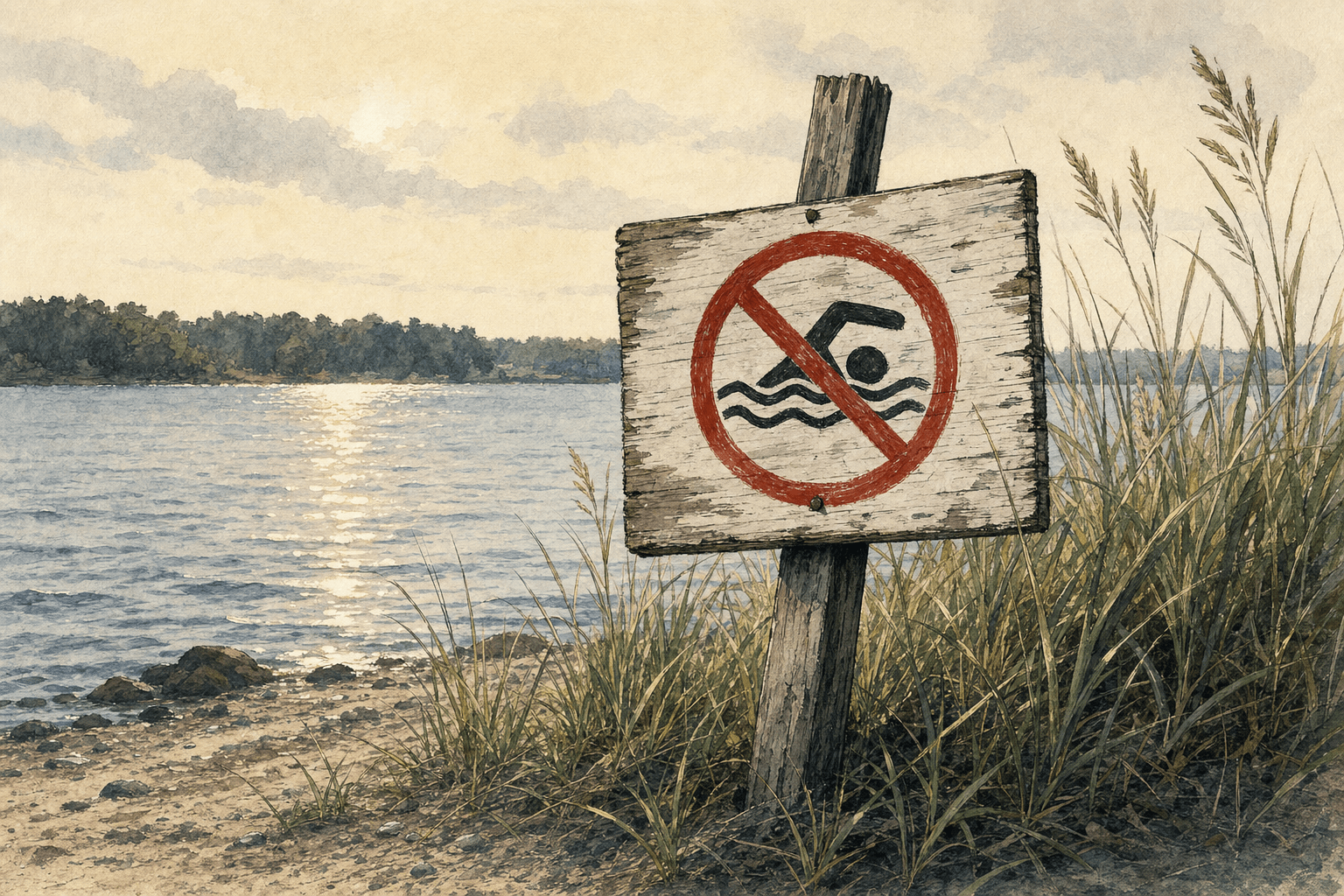 Notte Park Beach Closed to Swimmers Again