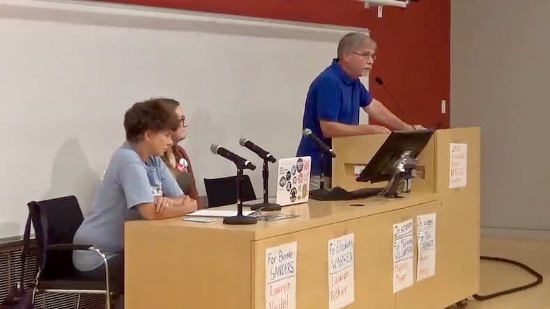 Discussing war, peace, policing, climate, immigration and surveillance at Rhode Island's Democratic Presidential Candidate forum