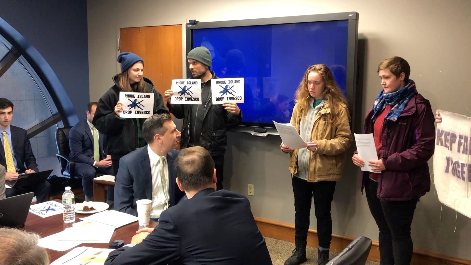 AMOR disrupts State Treasurer meeting over State's continued business with Wyatt bondholders