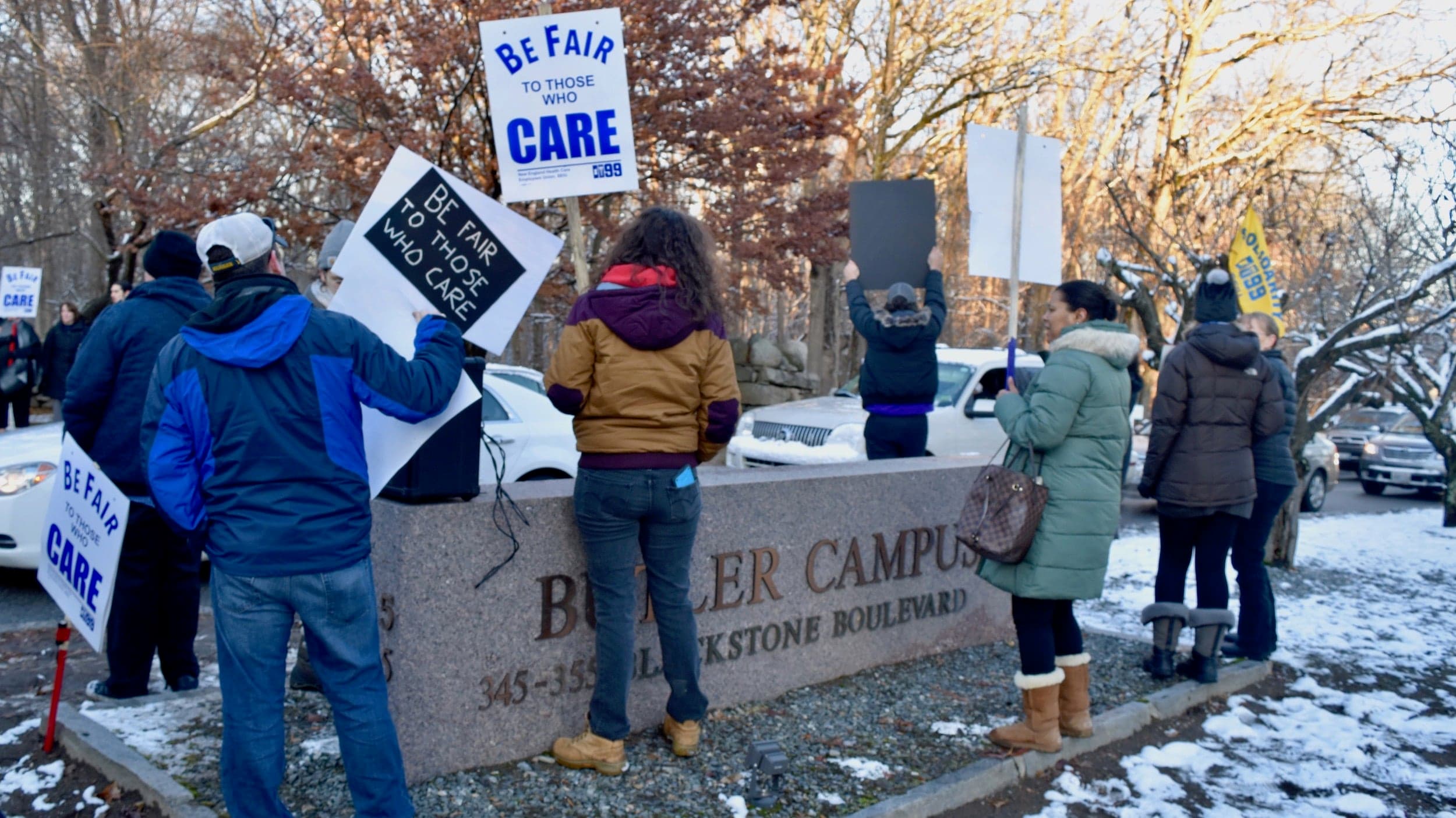 Butler Hospital workers picket for patient safety and to protect good jobs