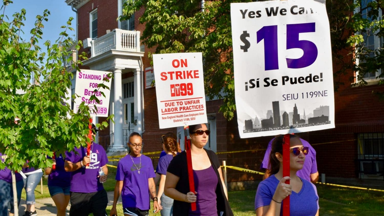 Unfair labor practice strike at Groden Center in Providence