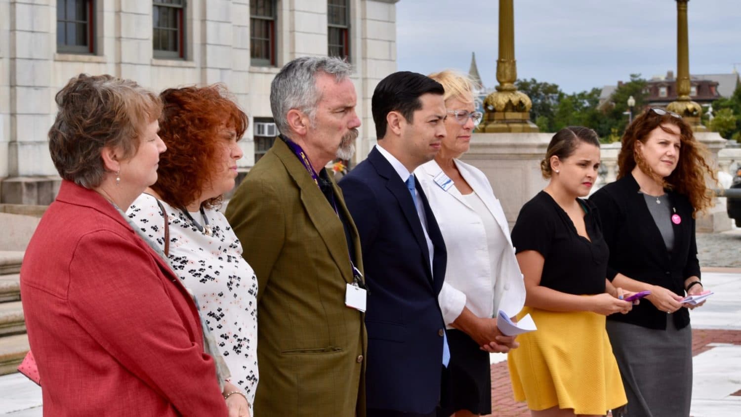 Grassroots Democrats hold press conference in support of Governor Raimondo
