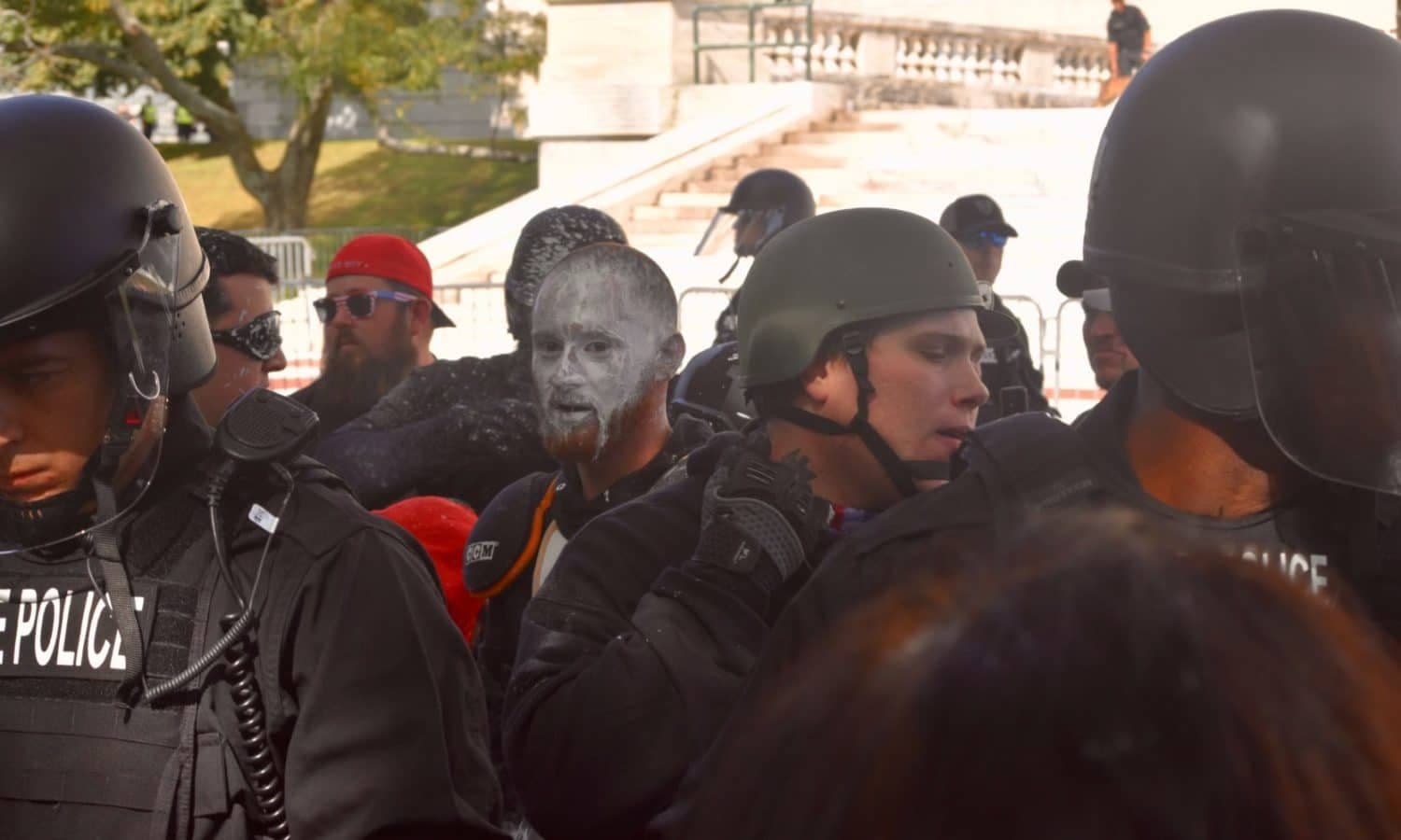 Hate groups shut down their own rally with violence