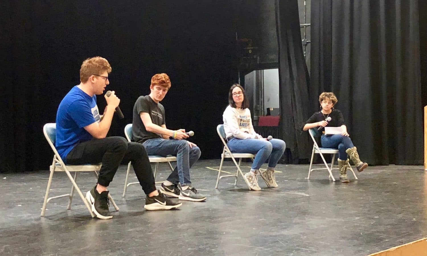 Parkland students speak with local youth in Cranston