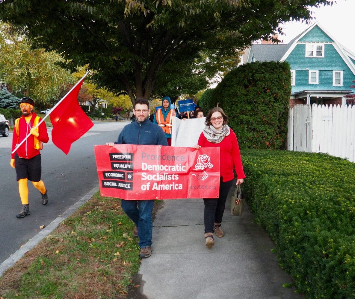 Halloween-themed Providence DSA Rally draws attention to utility shutoffs