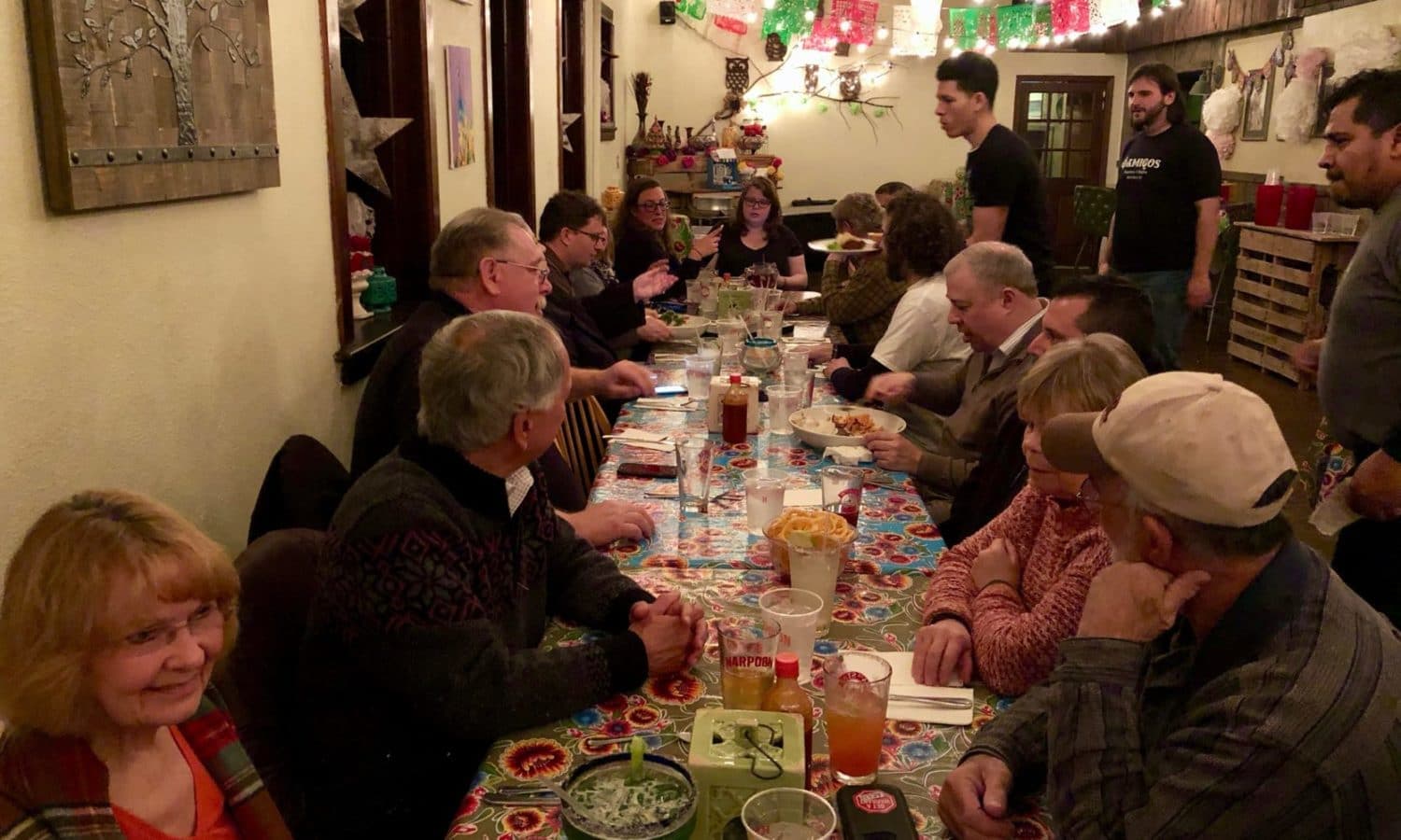 Climate Action RI responds to State Senator Elaine Morgan with dinner at Amigos Taqueria Y Tequila