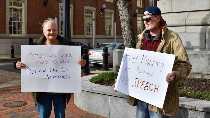 A rally for Wikileaks, Chelsea Manning and a free press