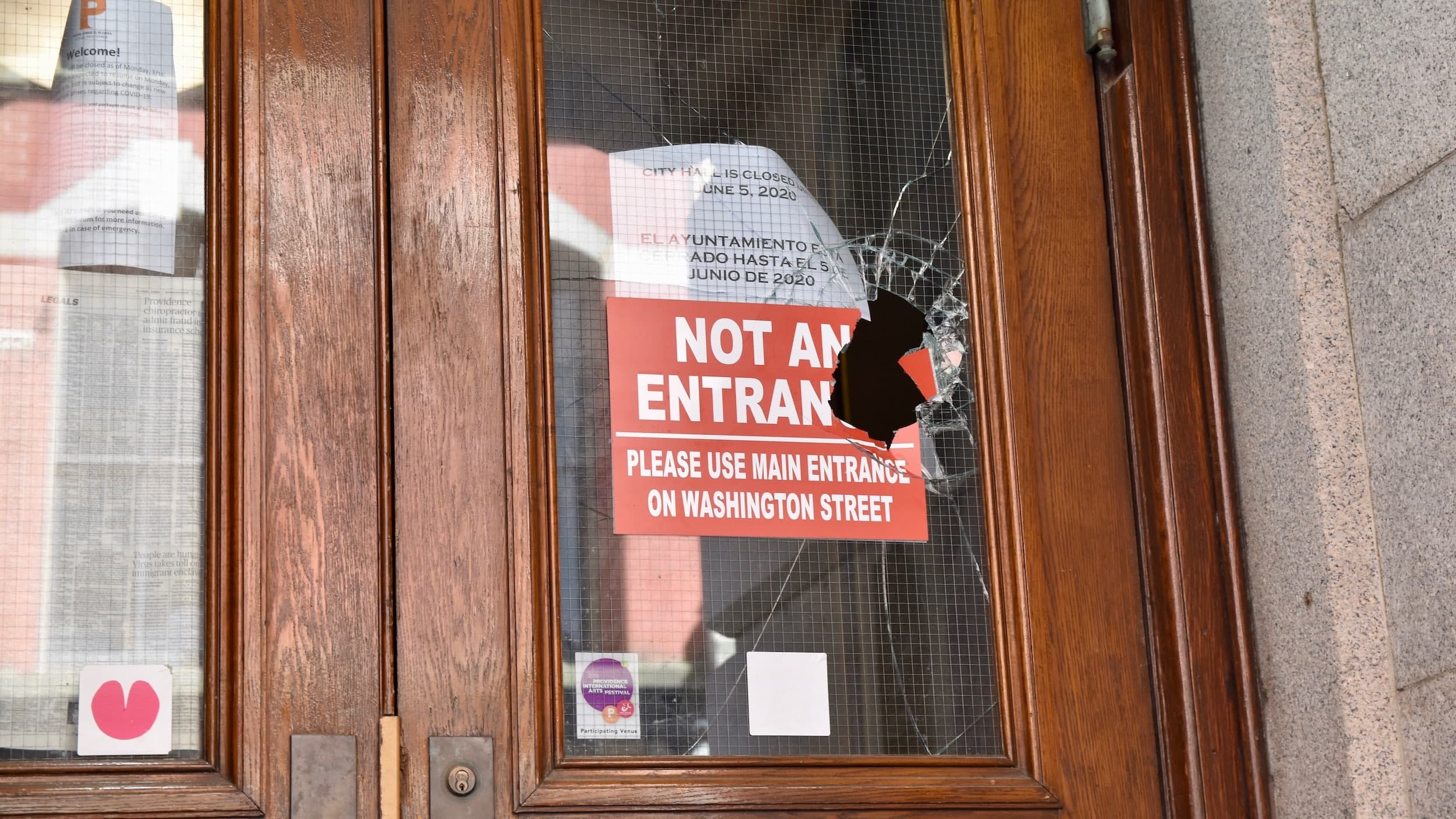 Vandalism and looting in Providence last night