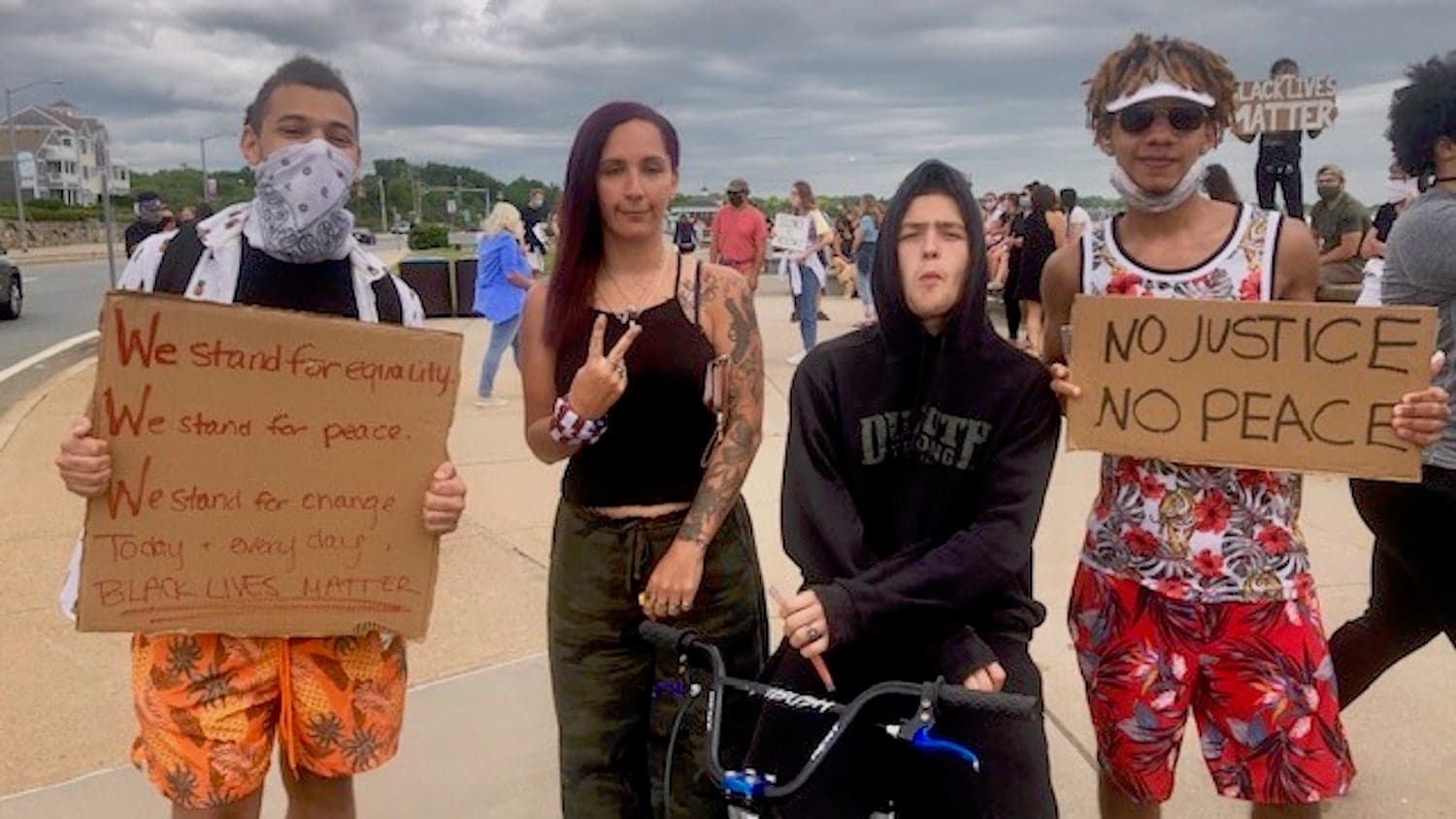 Narragansett stages Black Lives Matter rally by the seawall