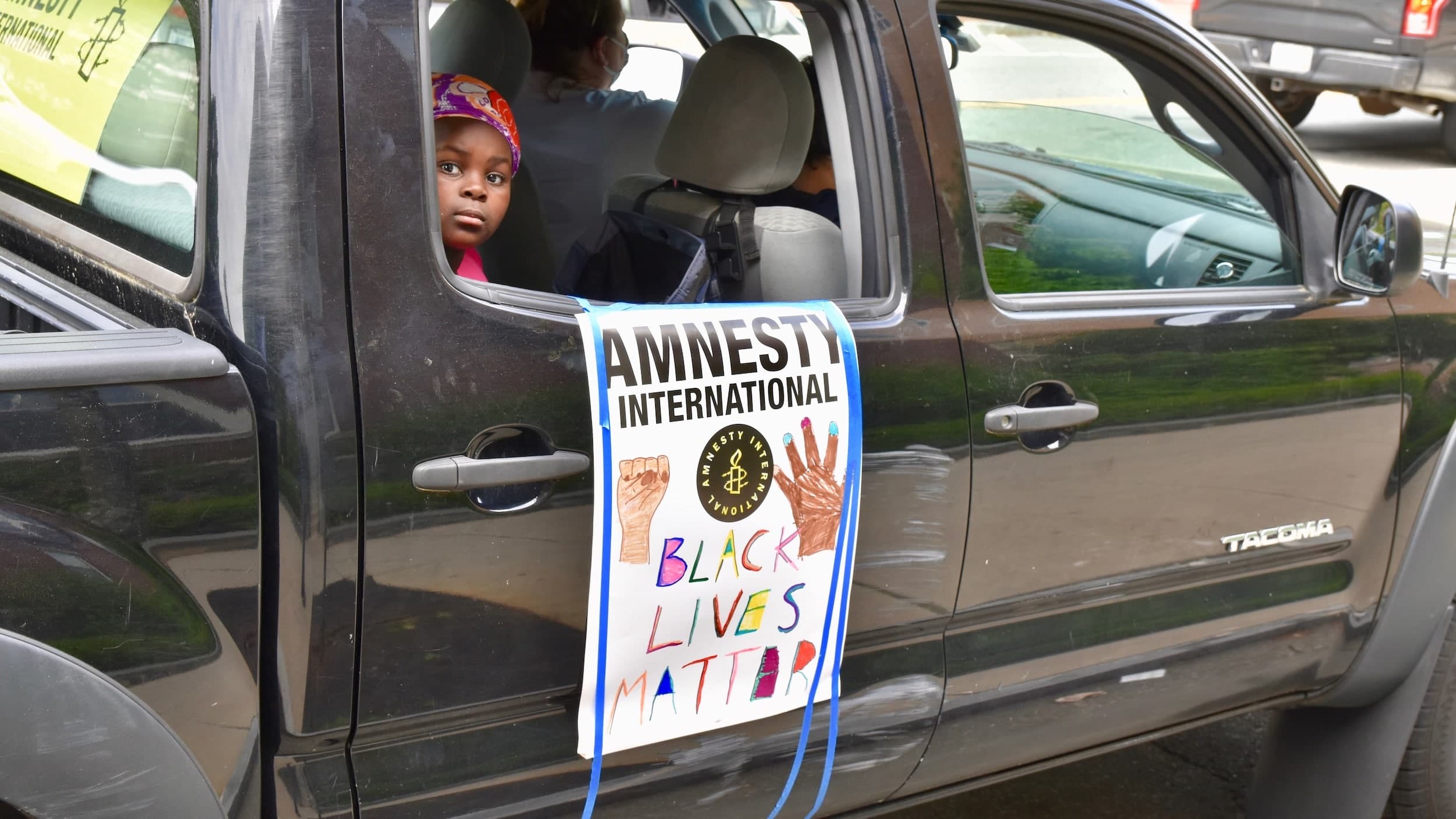 Amnesty International PVD holds caravan in solidarity with Black Lives Matter - photos