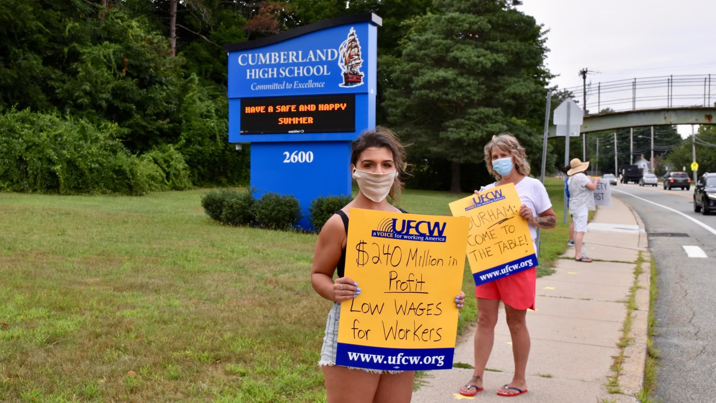 With a month to go before school starts in Cumberland, school bus company won't negotiate contract in good faith, say workers