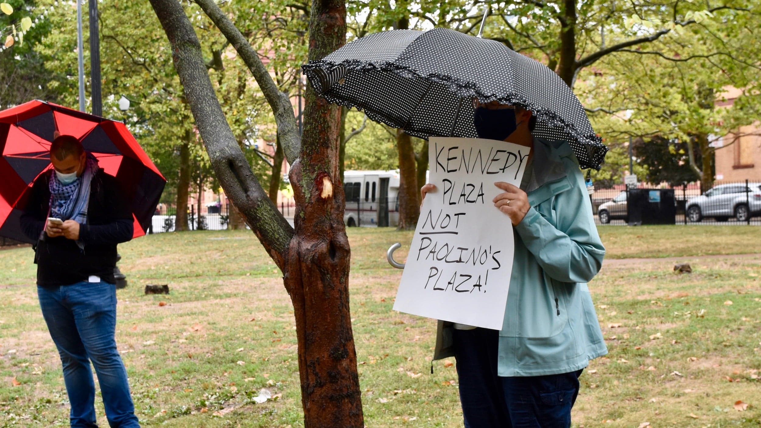 Community groups rally to oppose RIDOT's Multi-Hub Bus Plan and the deconstruction of Kennedy Plaza