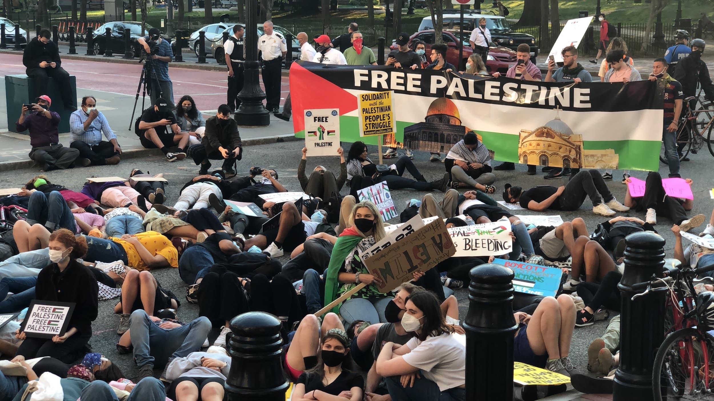 Rhode Island for Palestine coalition rallies to "end US funding to Israeli Apartheid"