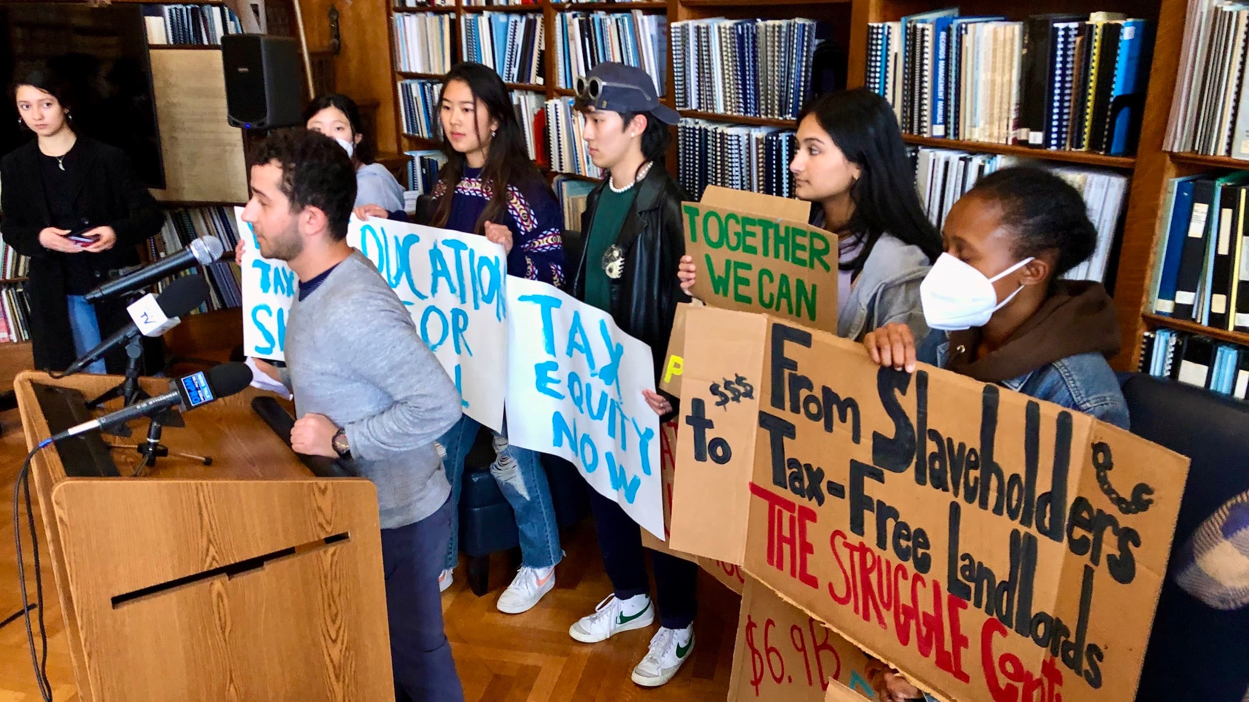Bills to allow the taxing of private universities supported by a broad coalition at State house event