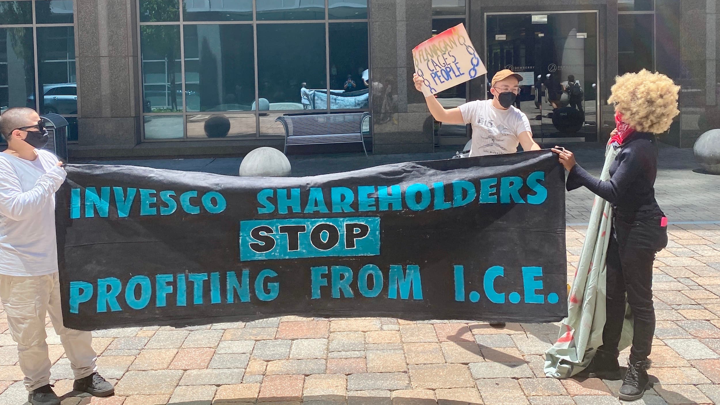 AMOR and FANG disrupt Invesco shareholder meeting, arrests made