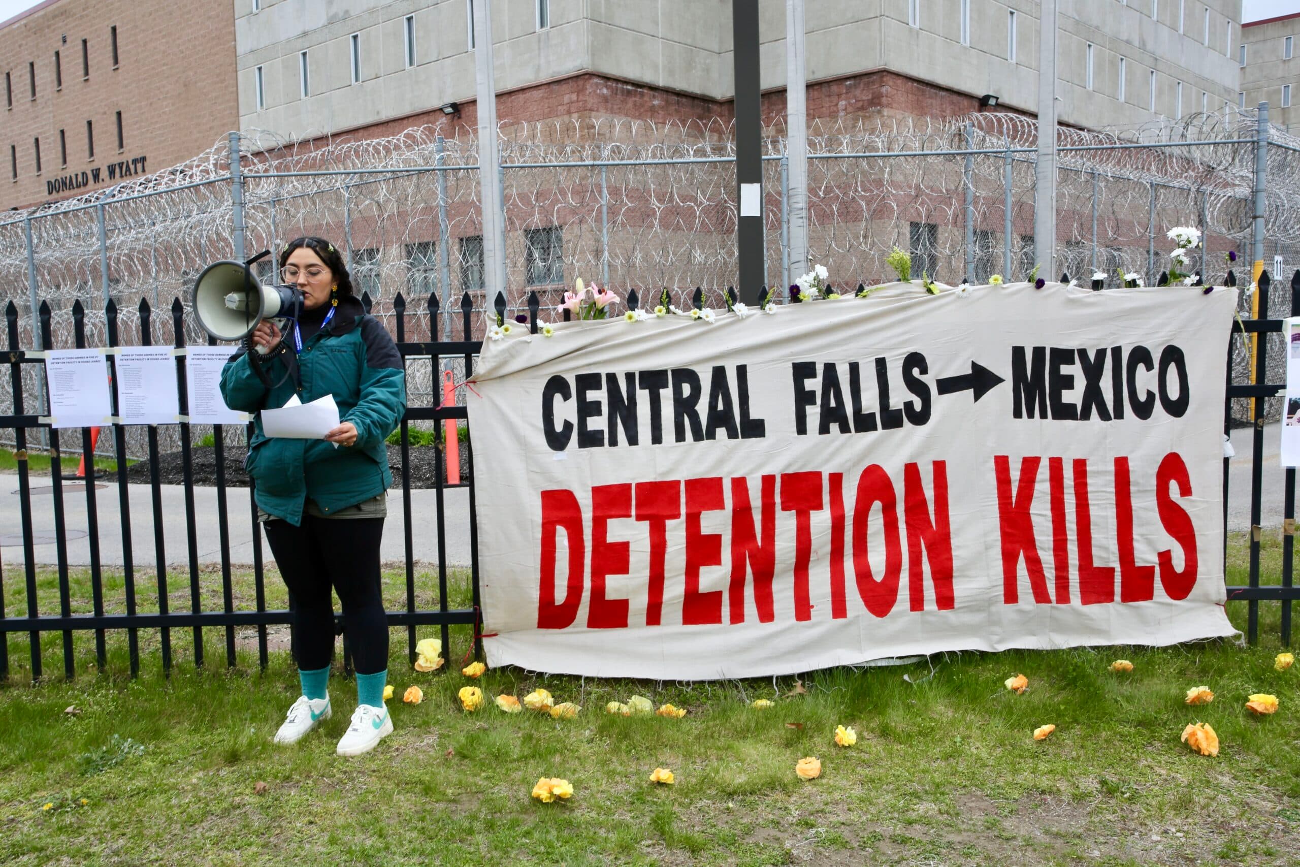 Vigil Outside Wyatt Detention Facility Honors Lives Lost in Detention and Incarceration