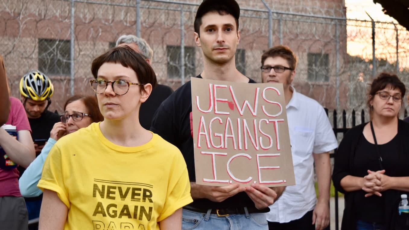 Photos from the Never Again Providence protest outside the Wyatt Detention Center