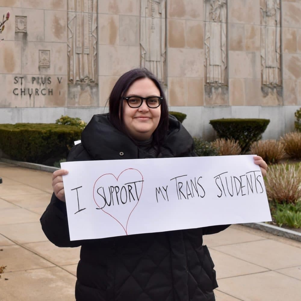 Transgender advocates protest 'transphobic lecture' at St Pius V Church in Providence