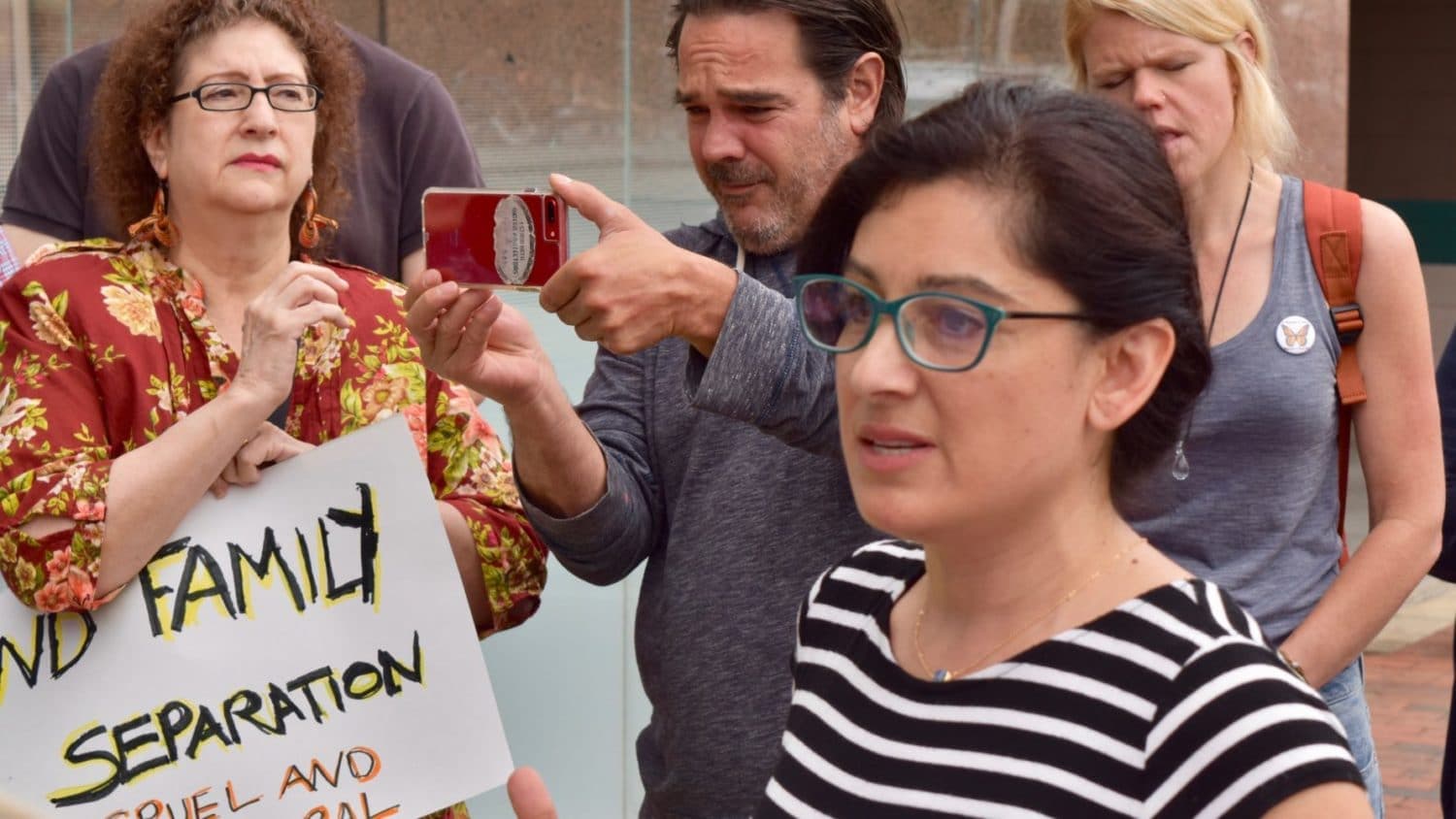 Protesters demand end to family separation at United States Attorney offices in Providence