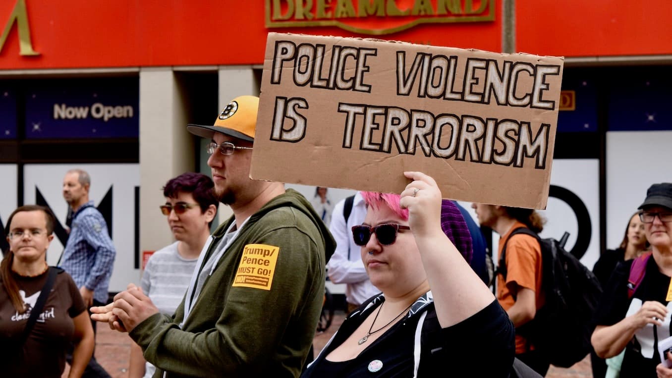 Boston anti-fascists hold rally in response to 'straight pride' parade, police brutality and judicial overreach