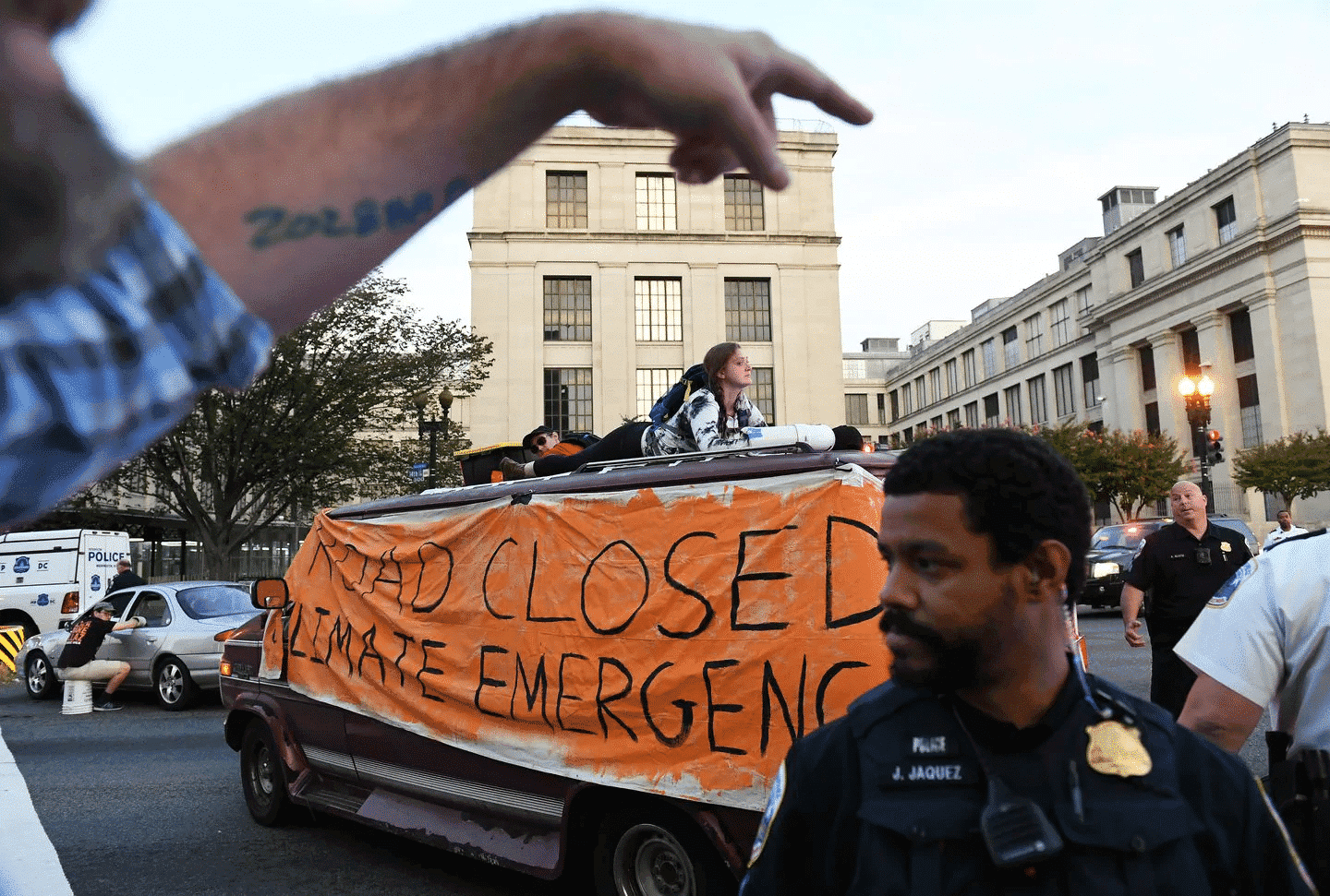 Activists again block key intersections in DC to demand climate action