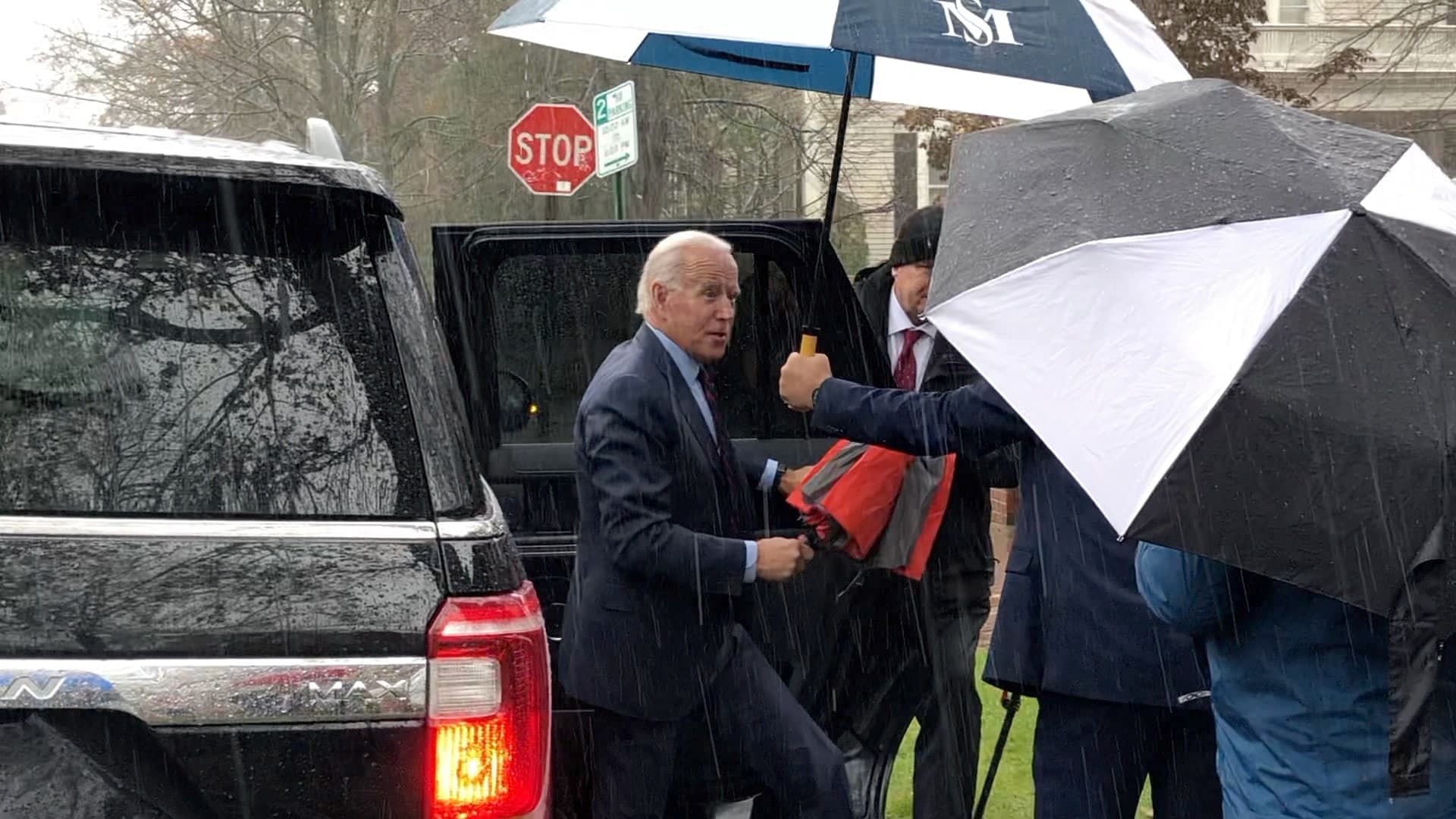 Joe Biden confronted by climate activist outside fundraiser on East Side of Providence