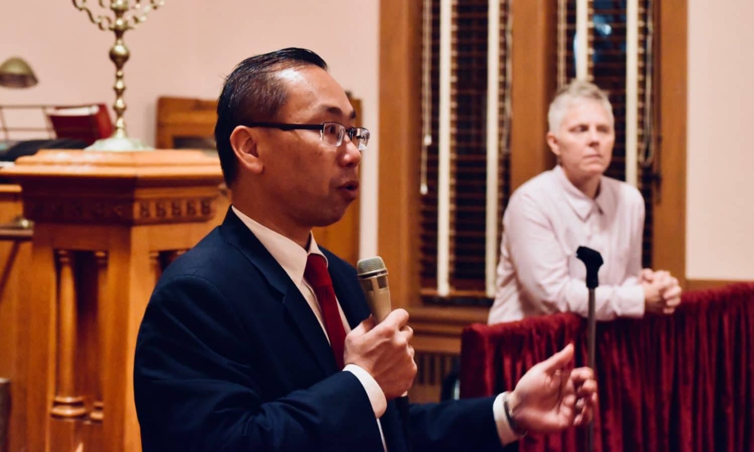 Allan Fung in Burrillville