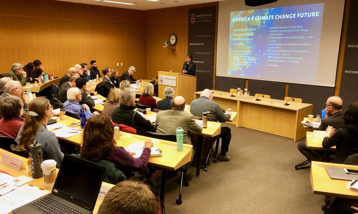 Sheldon Whitehouse featured at America's Climate Change Future mini conference at Brown University