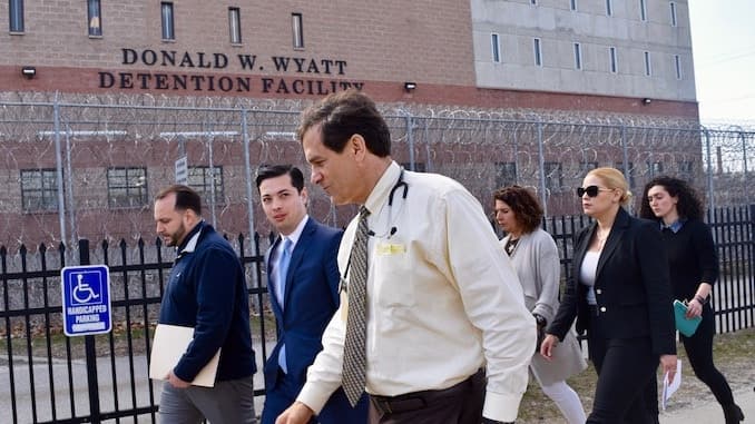 Central Falls Mayor, City Council President visit Wyatt Detention Center