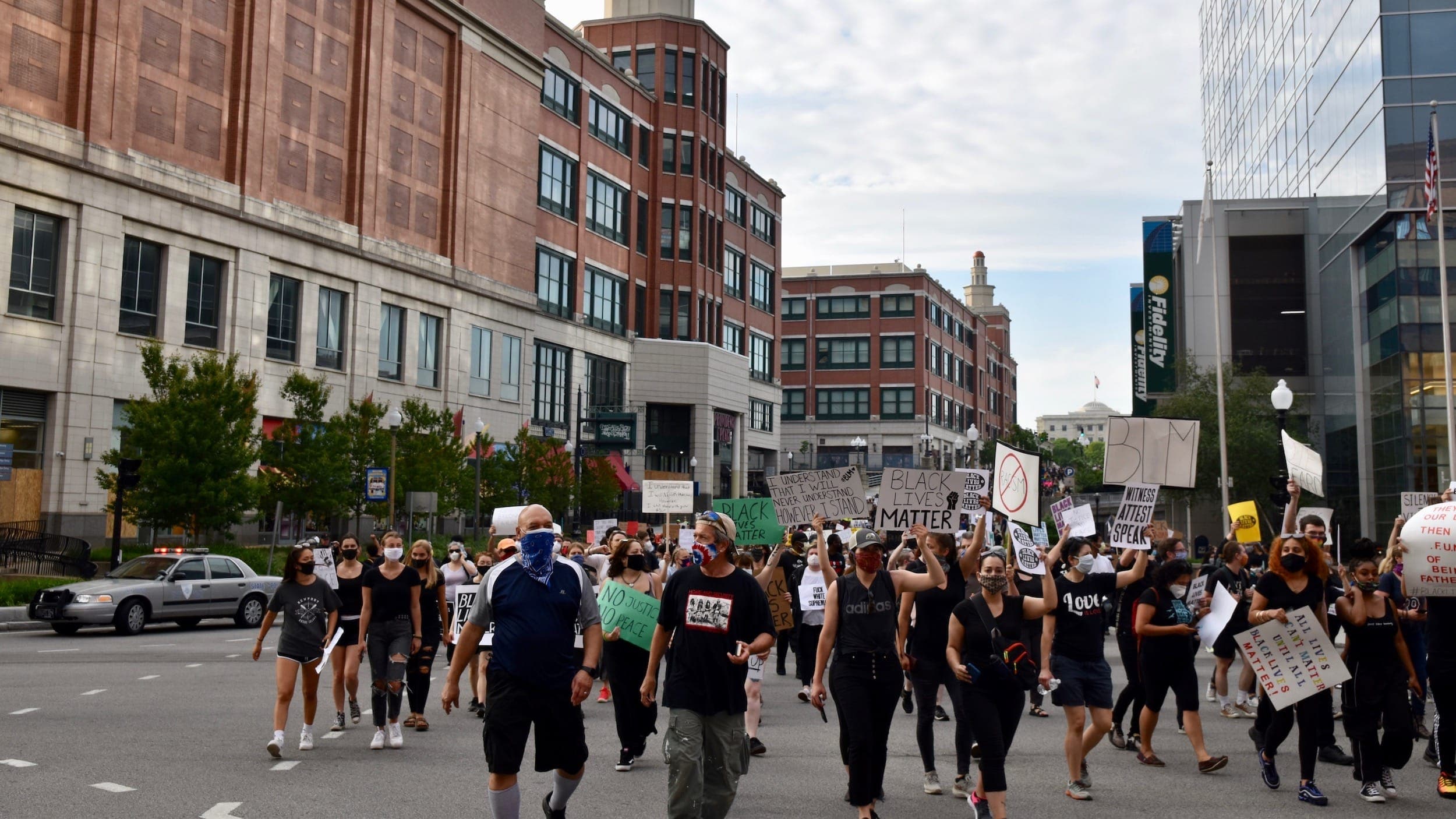 Facebook live stream of youth led Protect Black Lives protest documents post curfew march