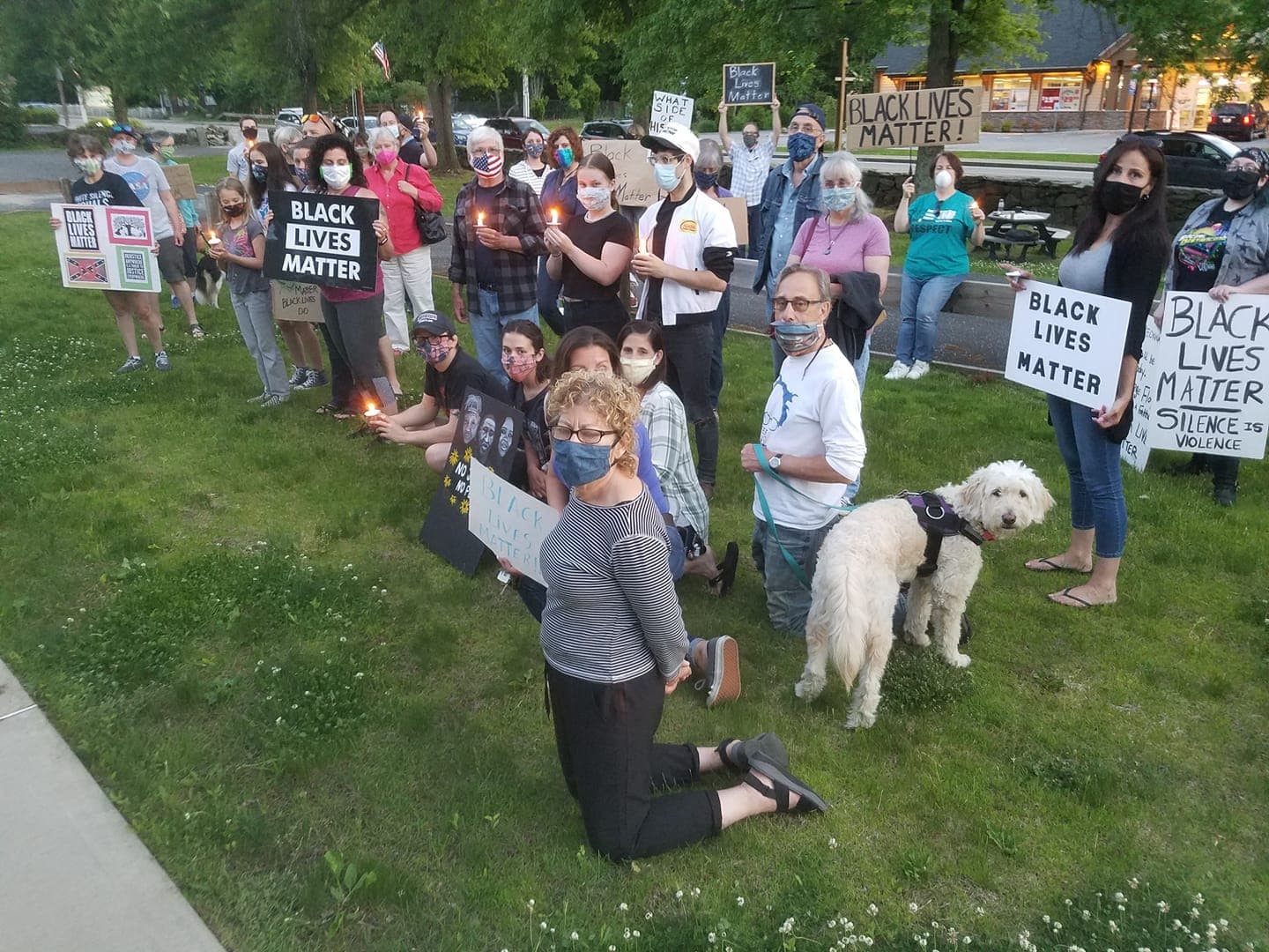 A Black Lives Matter Candlelight Vigil in Rural Northwest Rhode Island