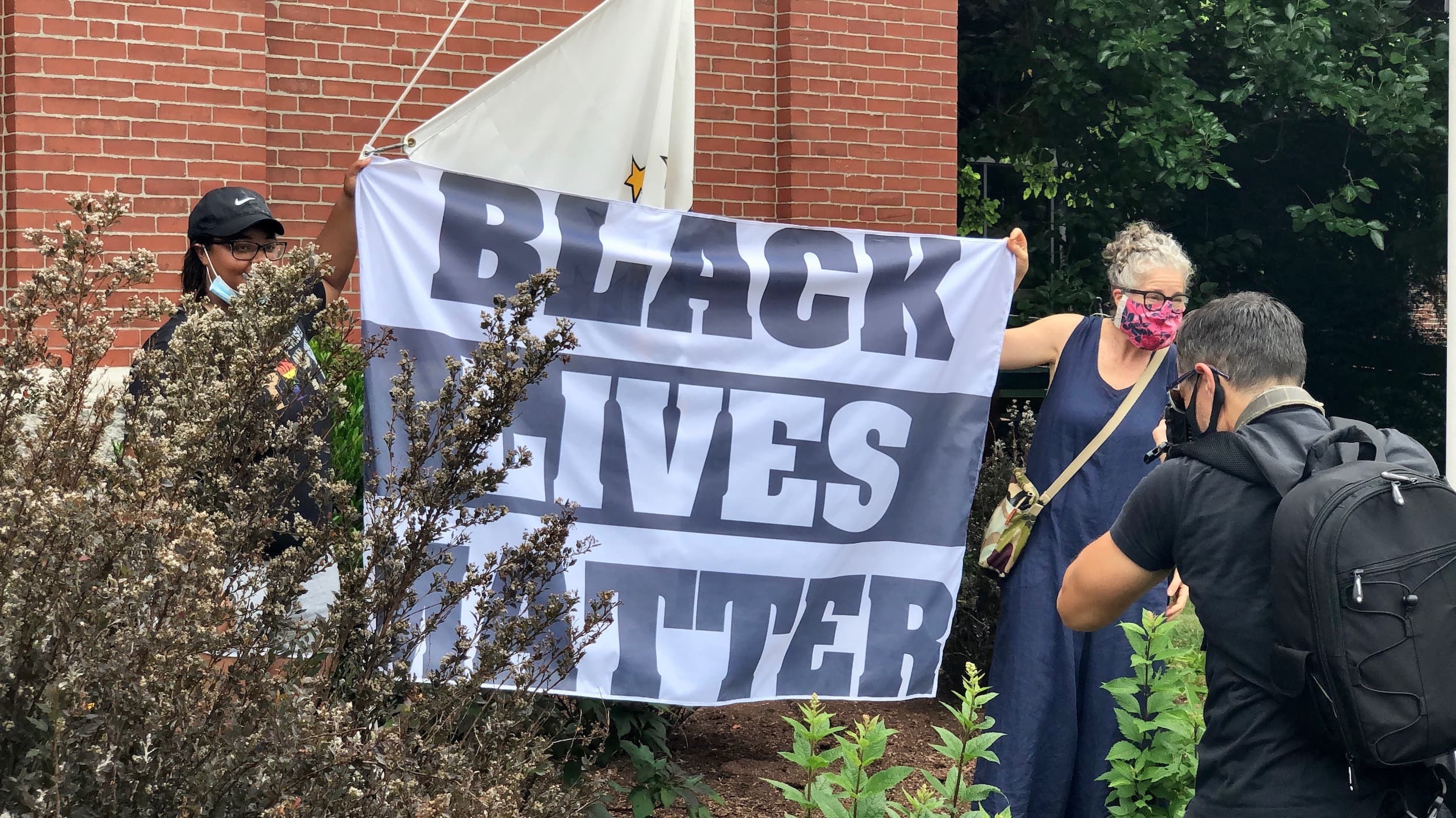 Warren raise Black Lives Matter flag outside town hall