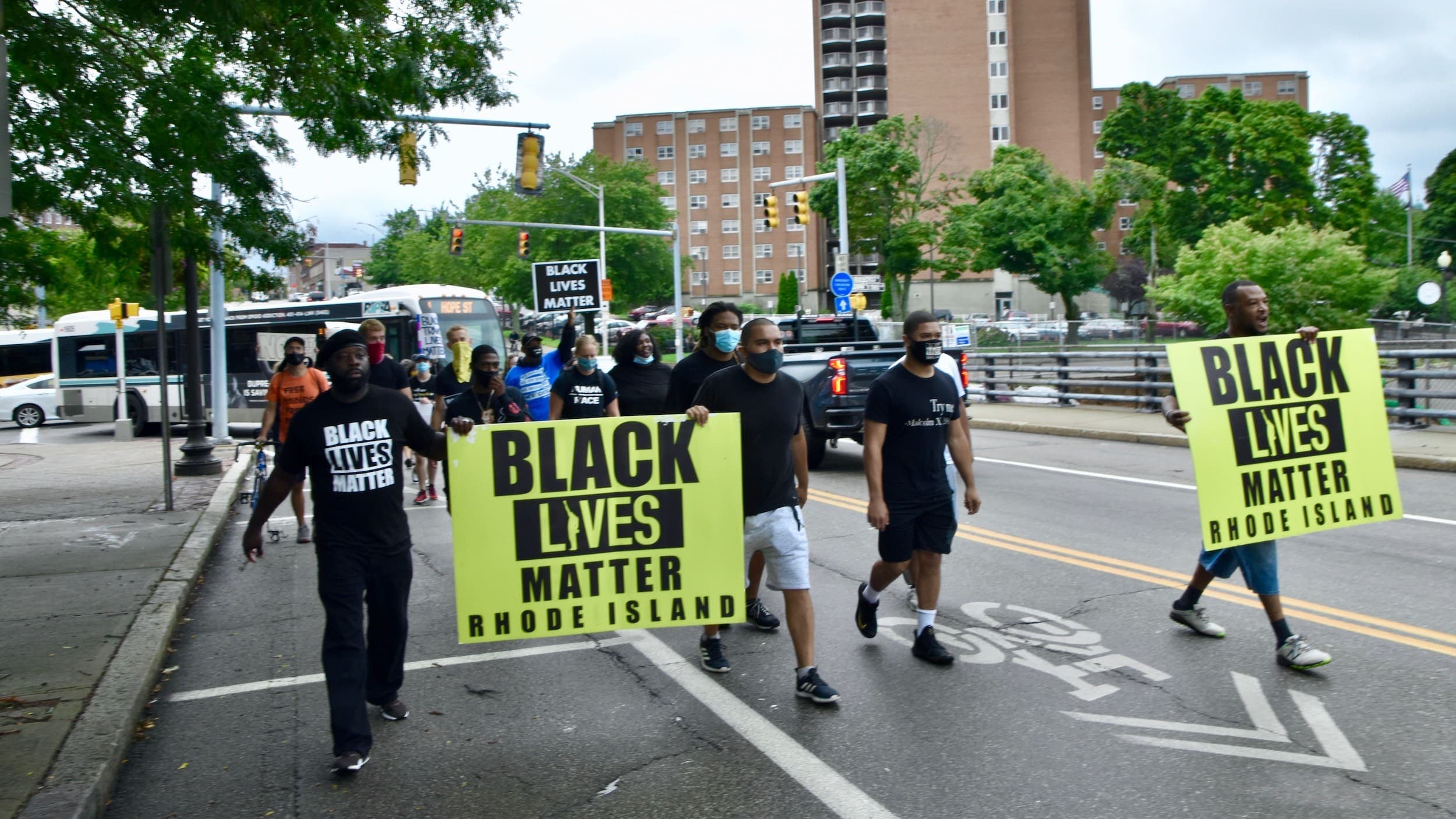 Black Lives Matter RI marches against racism - from Pawtucket City Hall to McCoy Stadium