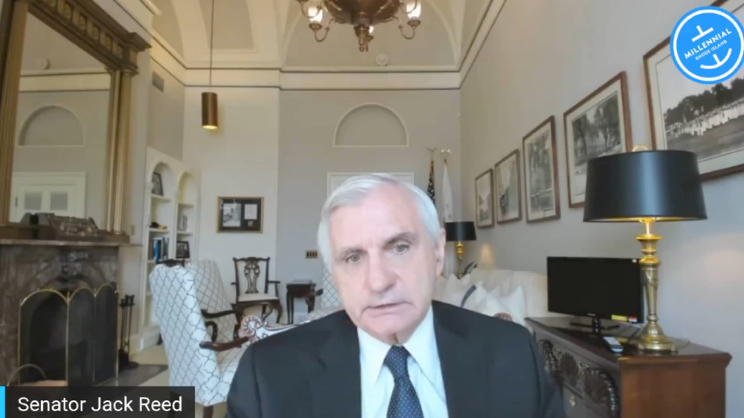 Jack Reed takes questions from Millennial RI
