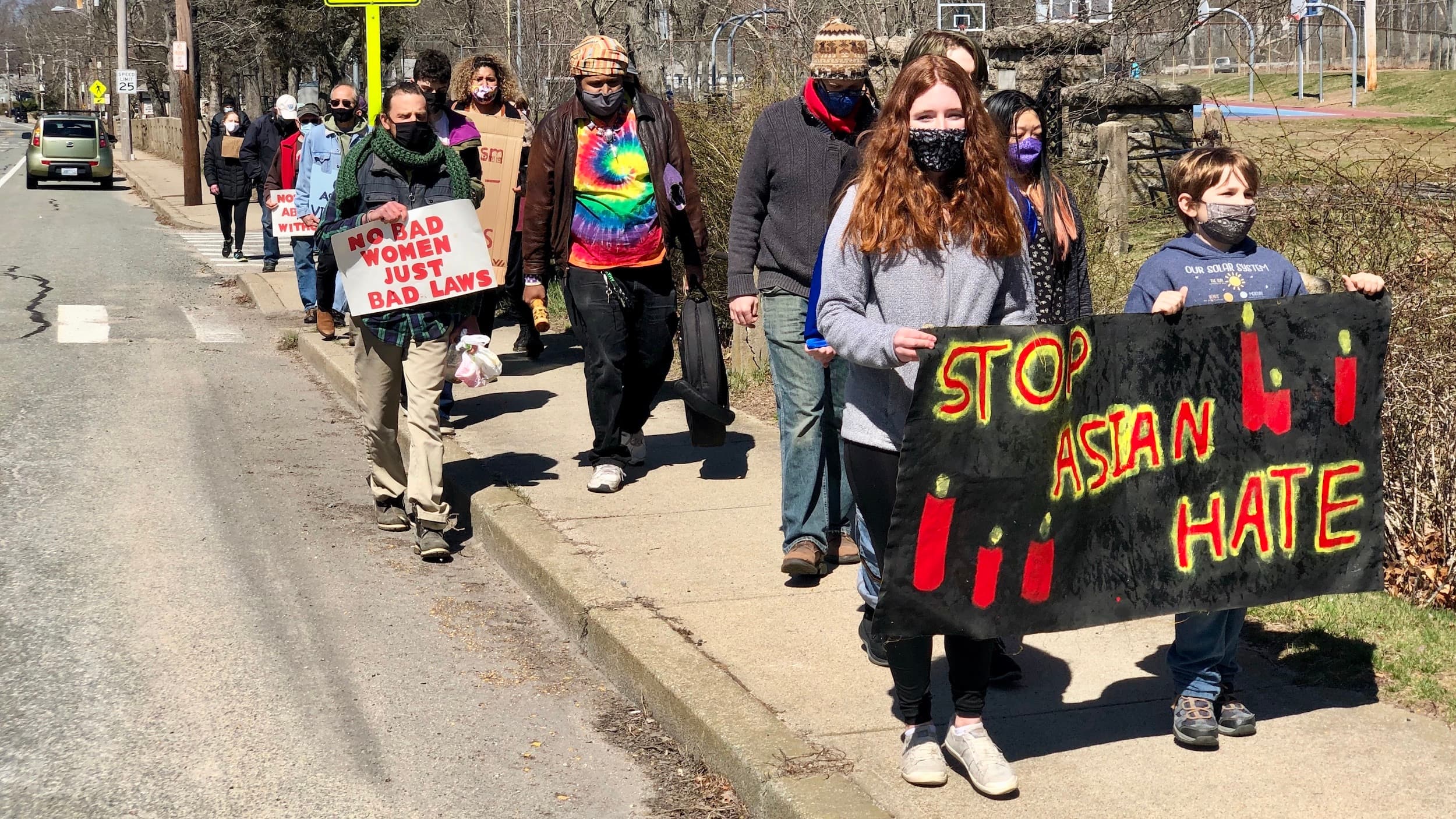 Youth organize a Stop Asian Hate March in South Kingstown