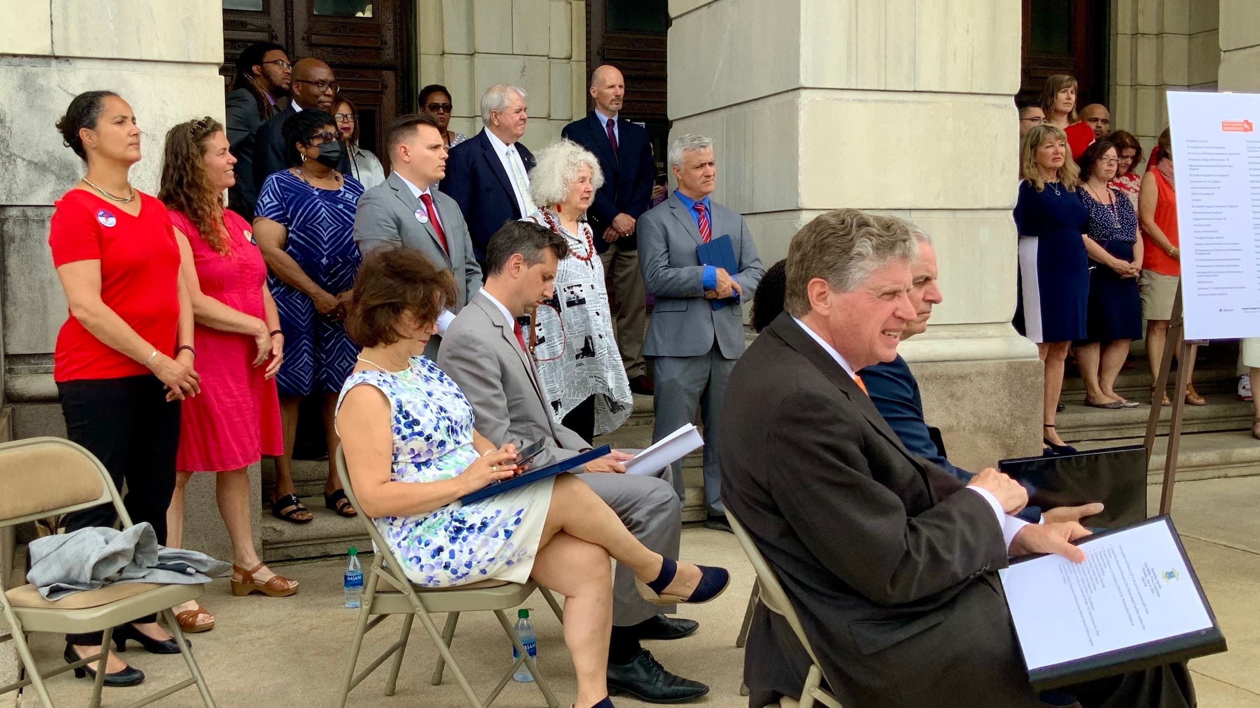 RI elected leaders favor AG's package of gun safety legislation