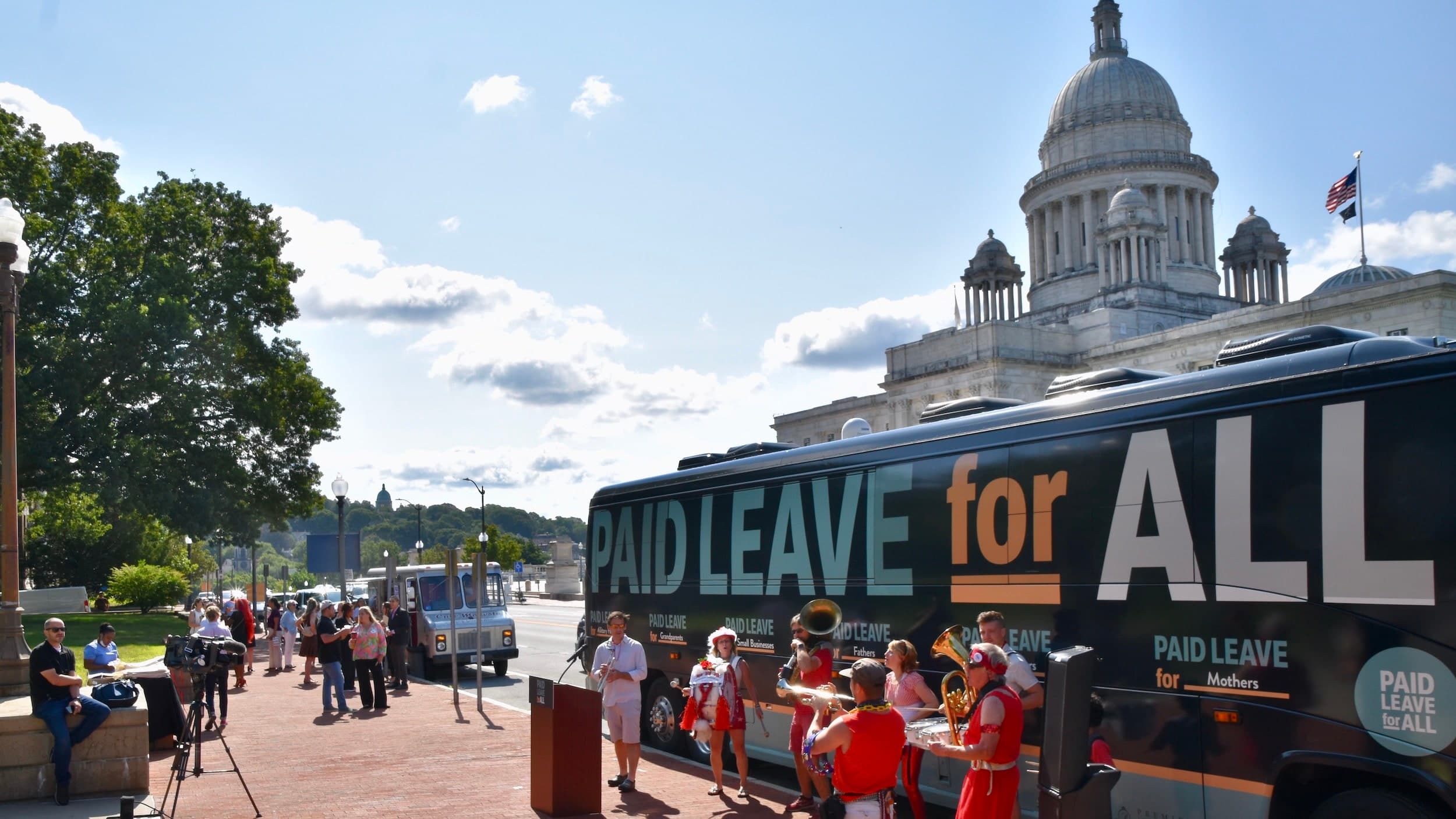 Paid Leave for All National Bus Tour kicks off from Rhode Island