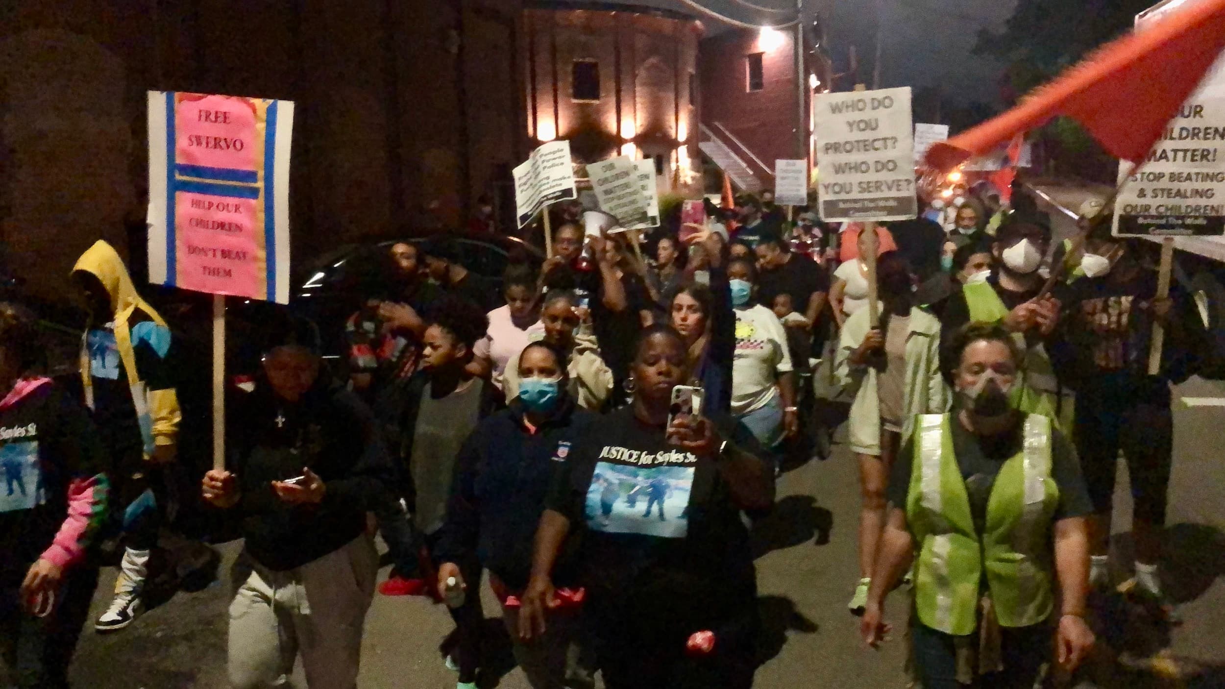Families march against police violence - "Stop beating our children!"
