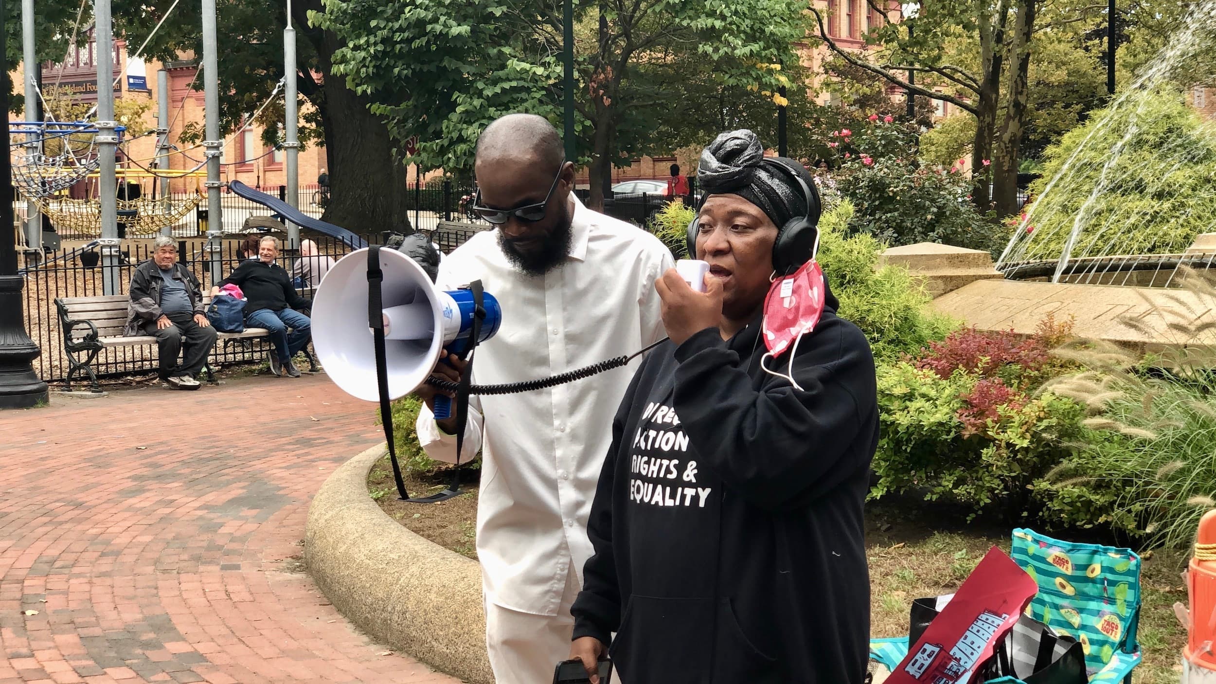 Direct Action for Rights and Equality rallies against evictions and for housing