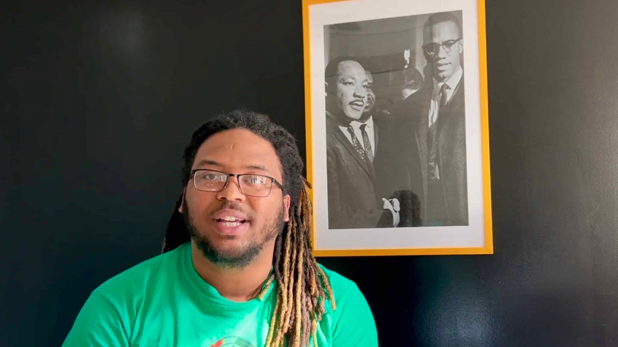 Providence City Council candidate Corey Jones makes his pitch to Ward 3 voters