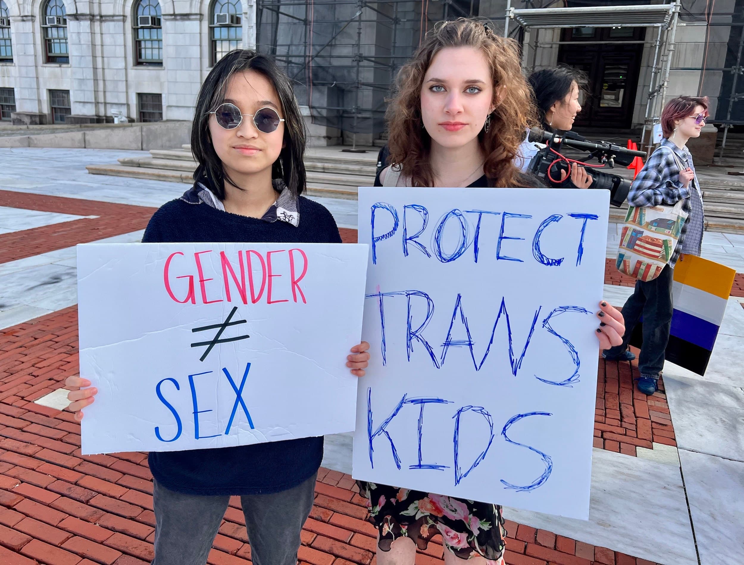 LGBTQ students decry anti-trans legislation at State House protest