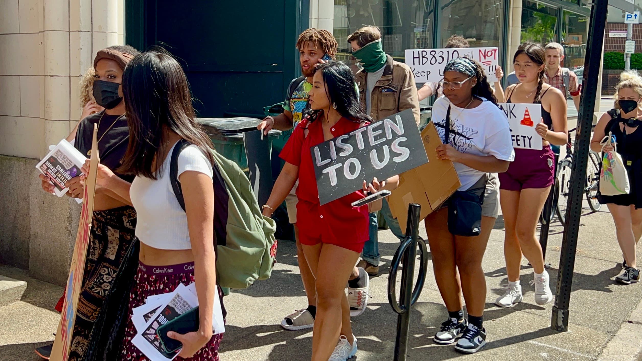 Educators, advocates and students say 'No' to SROs in and out of House Finance hearing