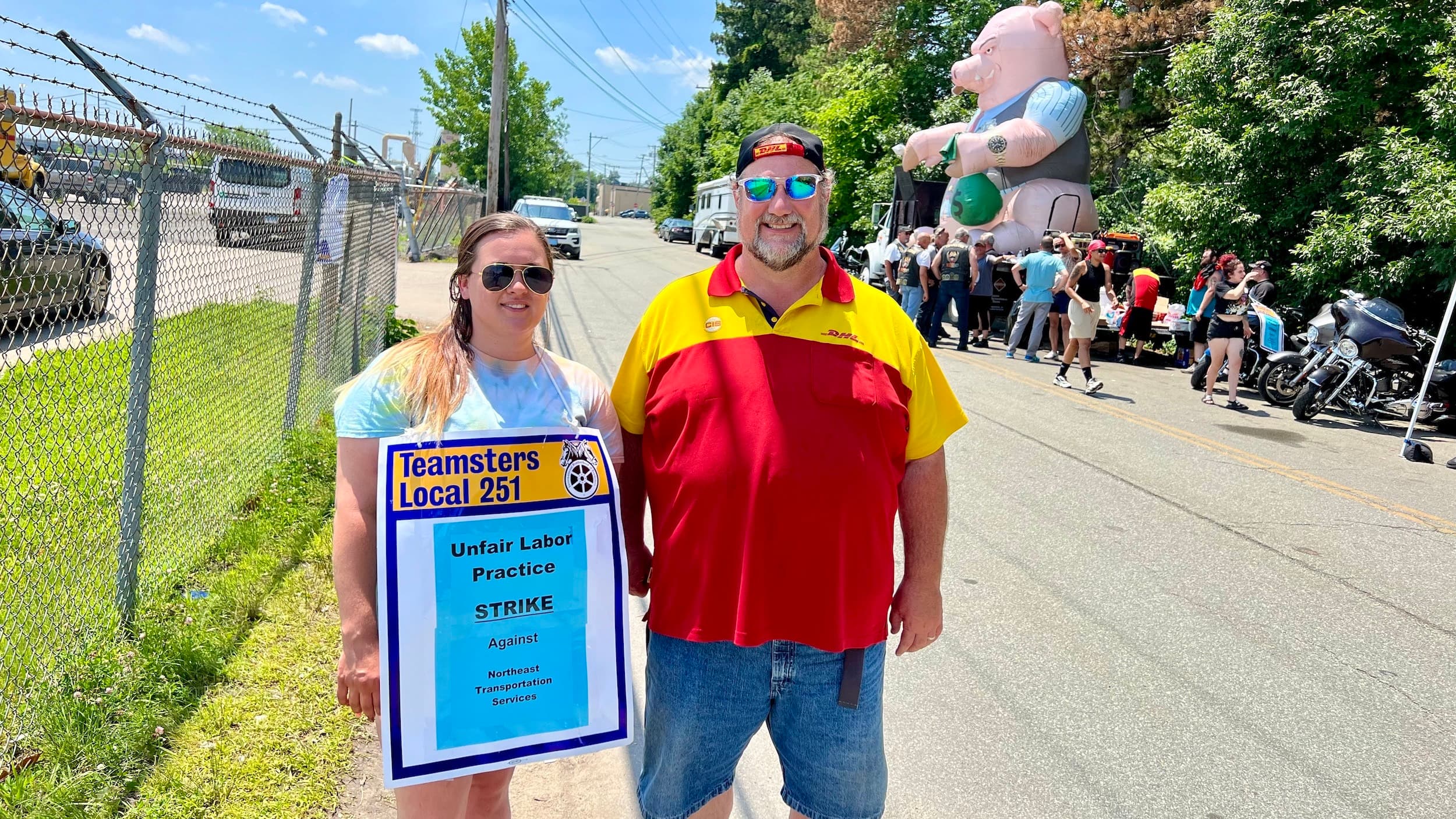 DHL workers in Pawtucket striking for livable wages and healthcare