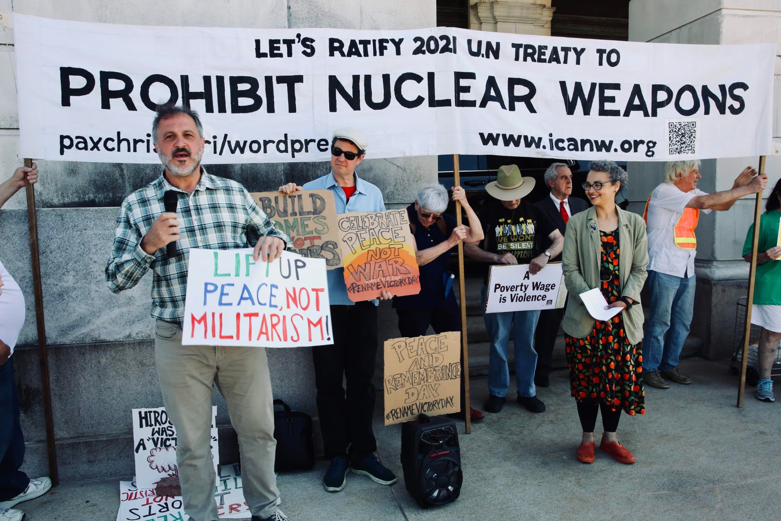 Advocates push for a series of bills embracing peace and opposing war