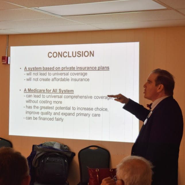 Dr. J Mark Ryan explains the basics and advantages of single payer health care