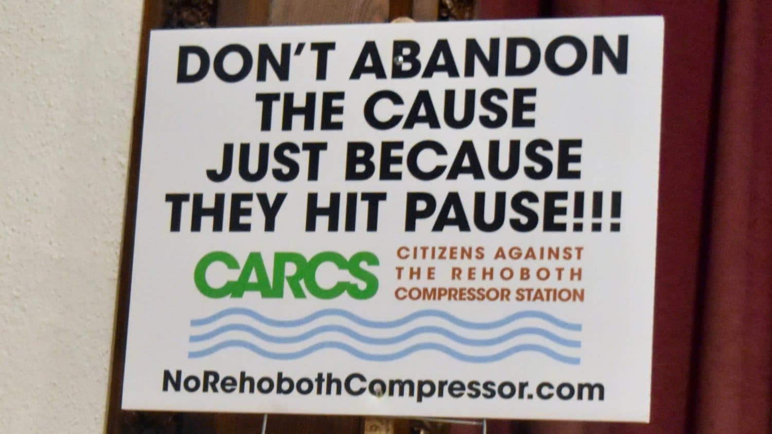 Not resting on a 'win' against fossil fuel compressor station, Rehoboth prepares itself for round two, with the help of elected officials