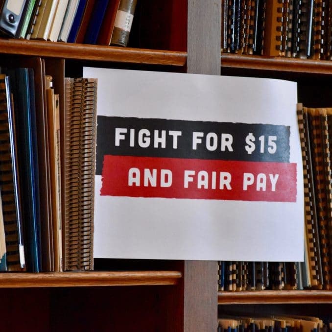 Announcing the campaign for a $15 minimum wage and fair wages