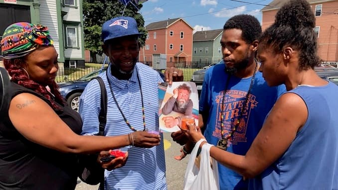 A vigil for the recently housed Steve Sceeles, and a plea to do more for homelessness in Rhode Island