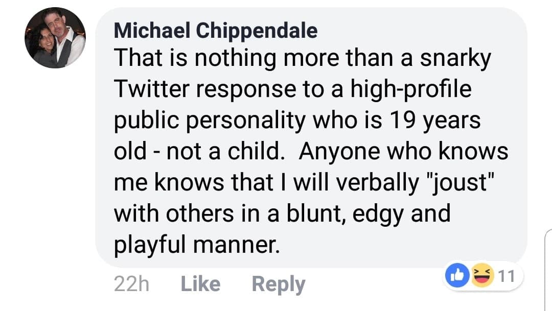 RI Rep Chippendale replies to criticism of his Emma Gonzalez tweet